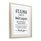 Stupell Industries Flush Only Toilet Paper Rules Framed Print Under Glass, design by Lux + Me Designs